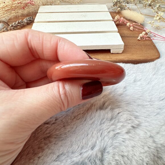 Beautiful Banded Carnelian Worry Stone - Picture 4 of 5